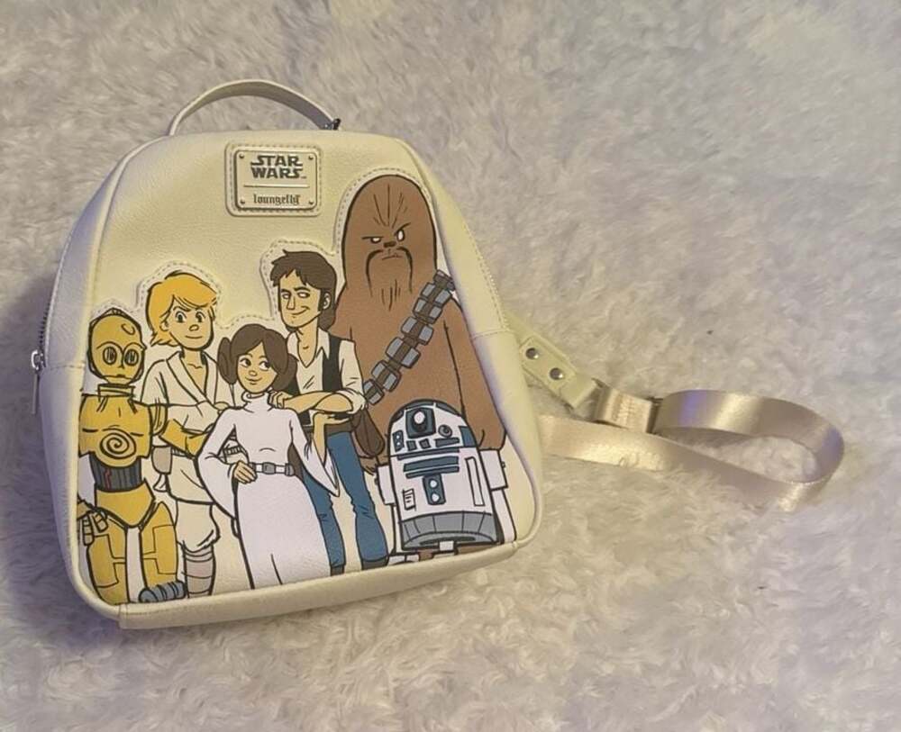 Loungefly‎ Star Wars Cartoon Heroes Mini Backpack with Darth Vader Back Graphic